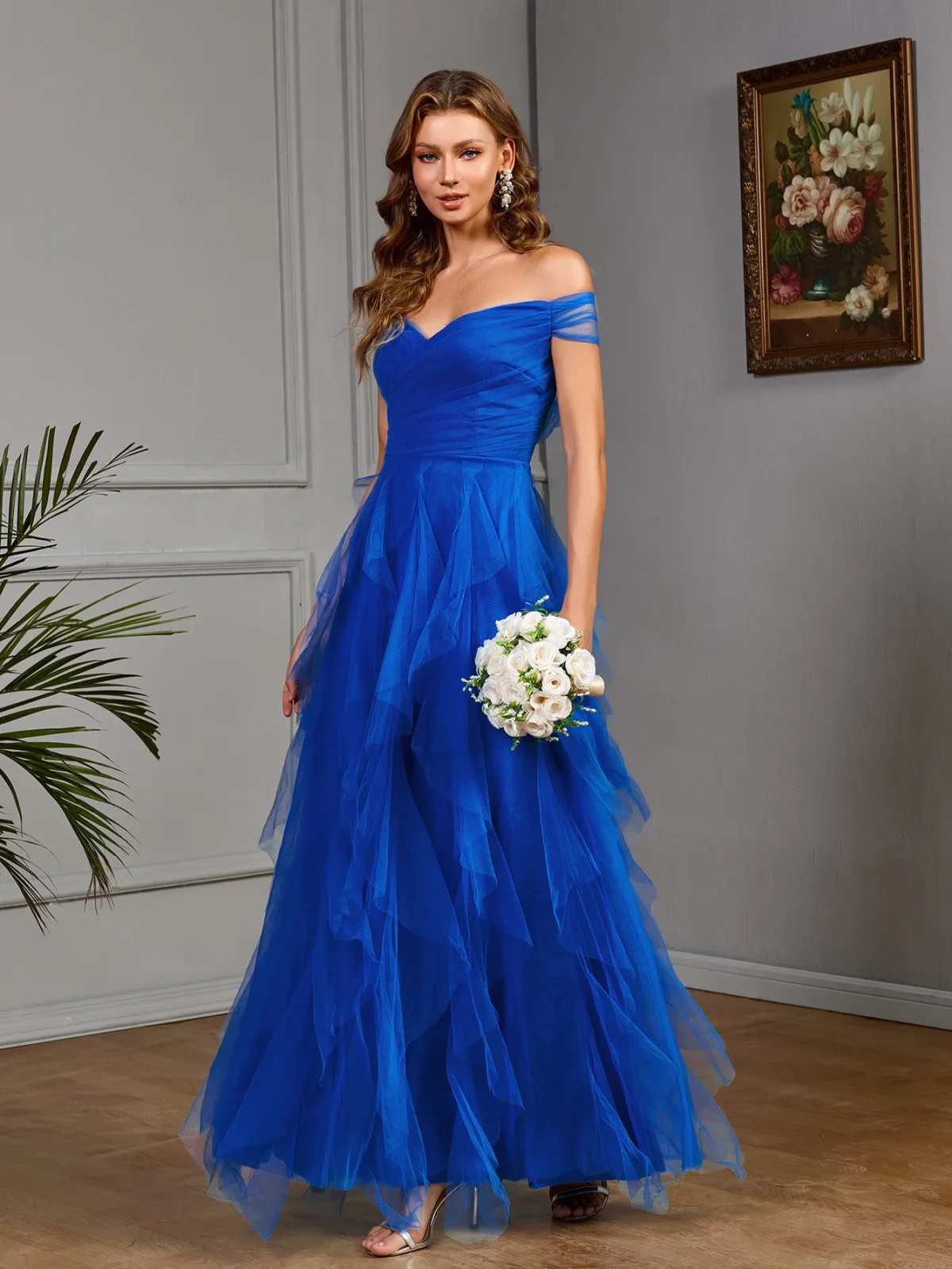 Luxurious Orange Wedding or Evening Ball Gown - Image 5