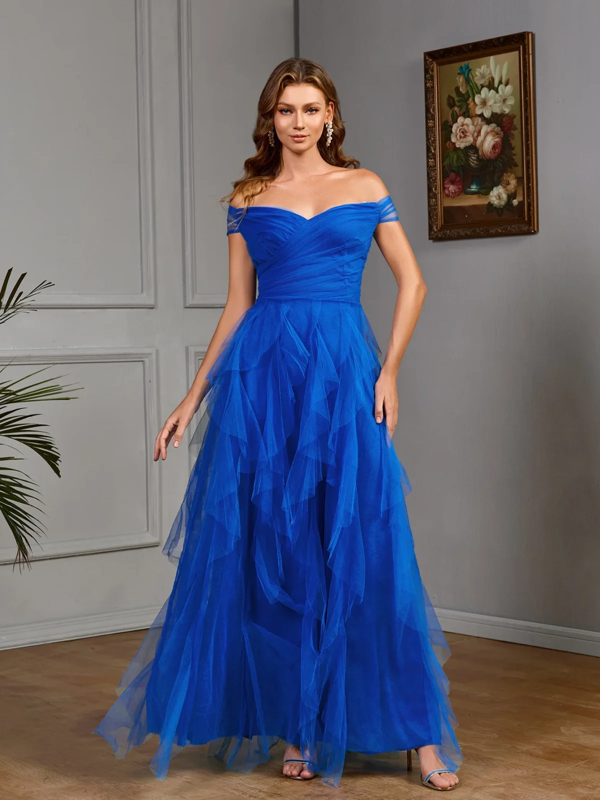 Luxurious Orange Wedding or Evening Ball Gown - Image 2