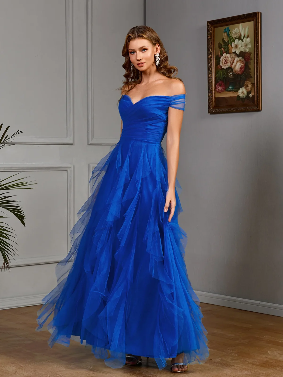 Luxurious Orange Wedding or Evening Ball Gown - Image 4